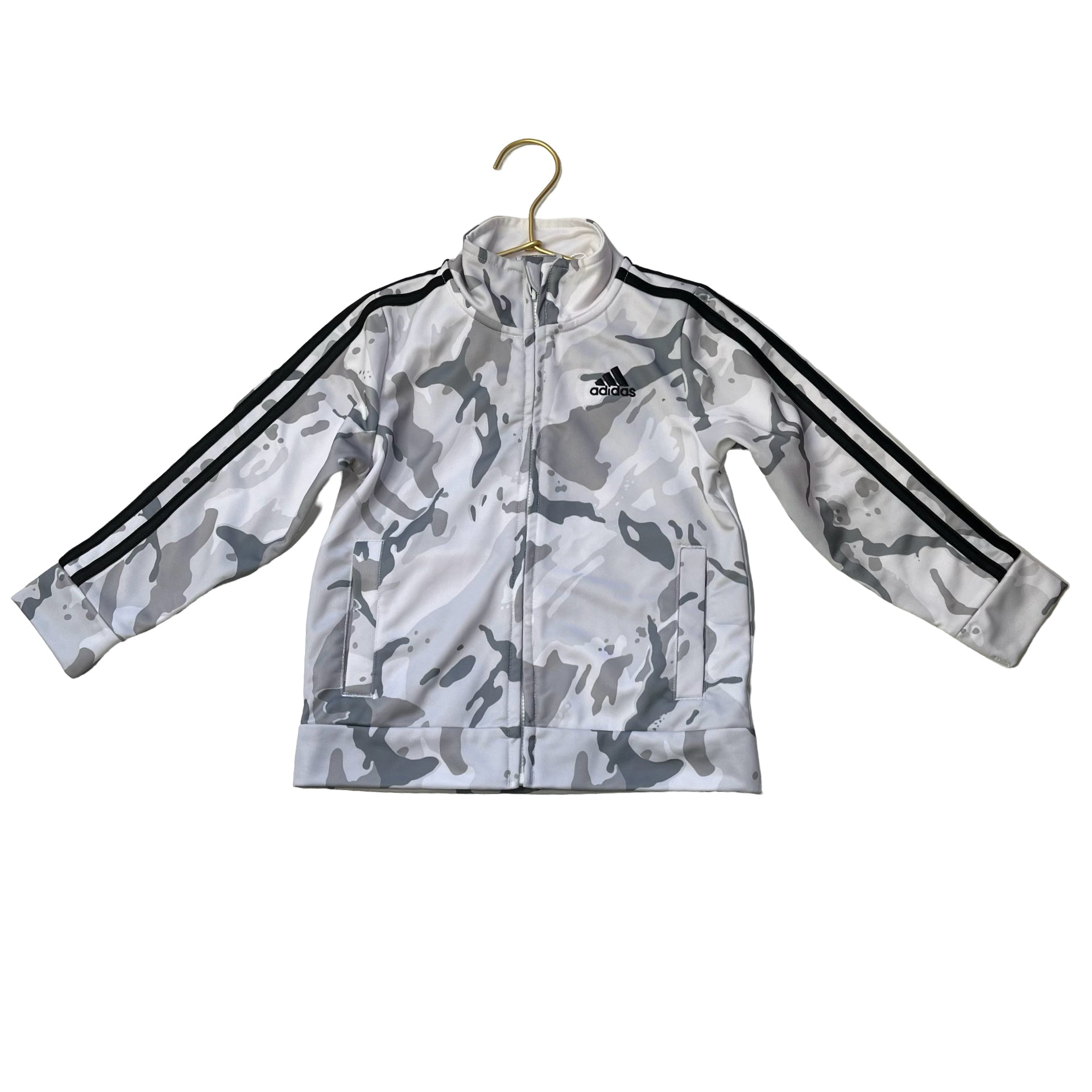 Adidas Light Gray Camo Track Jacket Size 3T