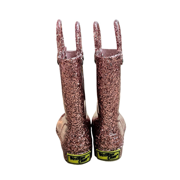 Western Chief Pink Glitter Rain Boots - Size 5