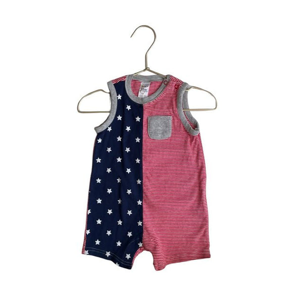 Carter's Stars & Stripes Romper with Tags - Size 3 Mo - Bounce Mkt