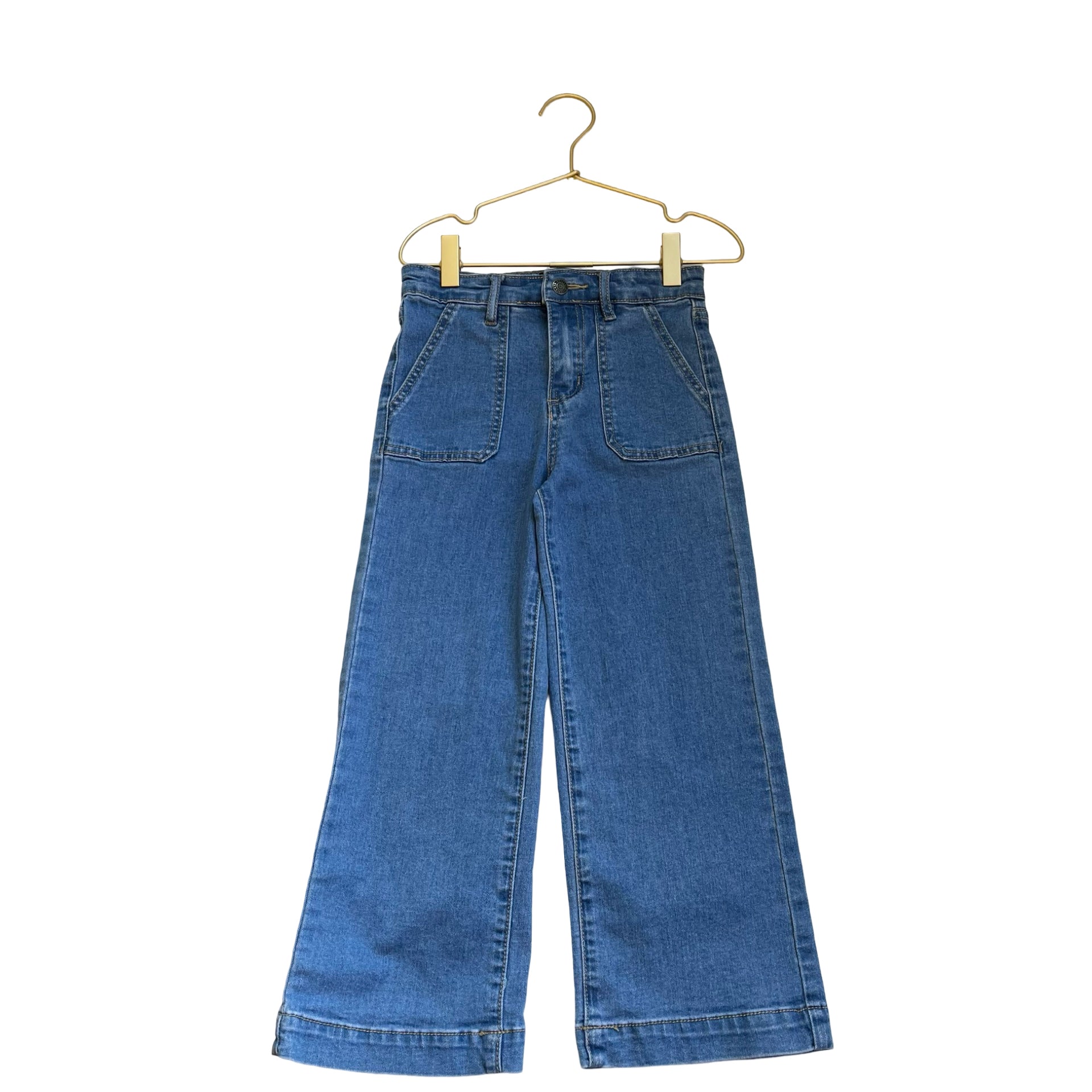 Cotton shops on flare jeans