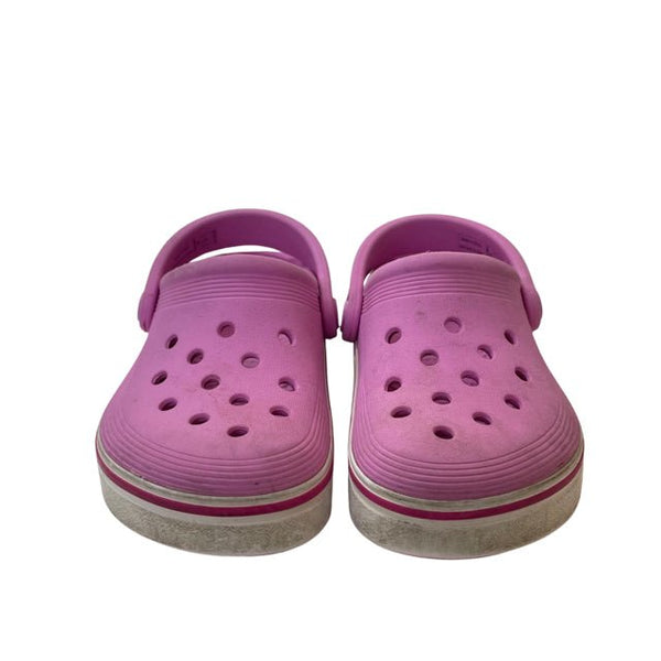 Crocs Pink & White Shoes - Size 9 - Bounce Mkt