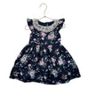 Janie and Jack Navy Floral Dress, Lace Collar - Size 18 - 24 Mo - Bounce Mkt