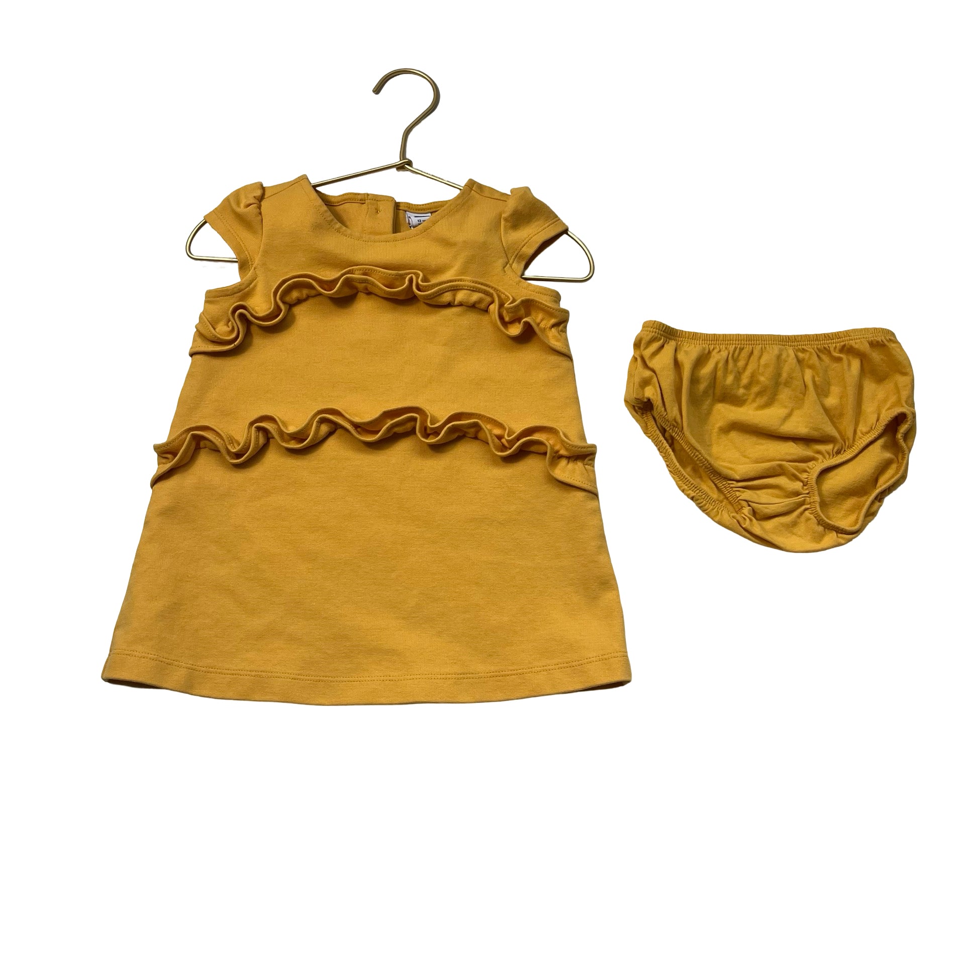 Janie and Jack Yellow Sleeveless Dress & Bloomers - Size 12-18 Mo Janie and Jack Yellow Sleeveless Dress & Bloomers - Size 12-18 Mo