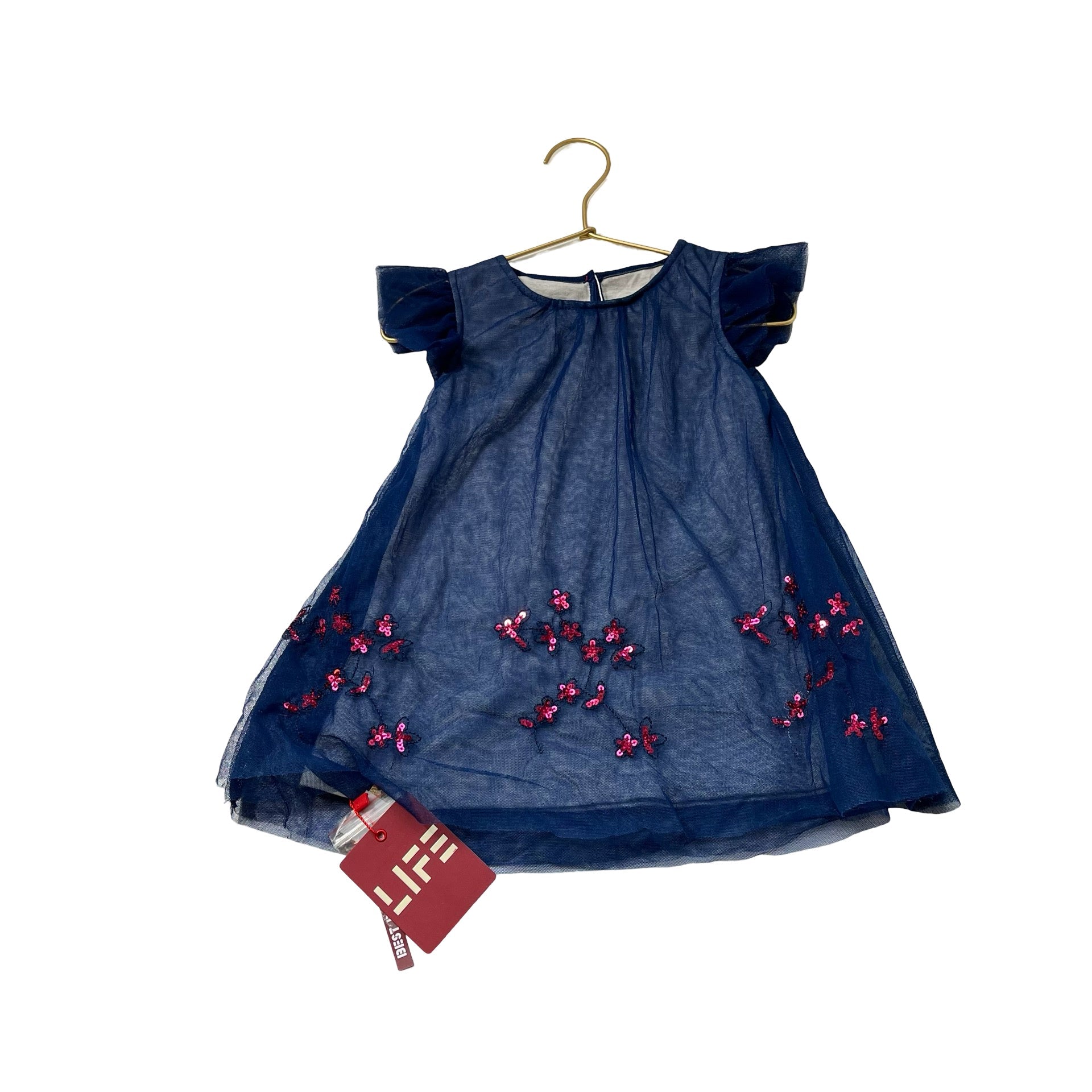 Life Navy Tulle & Pink Sequin Dress with Tags