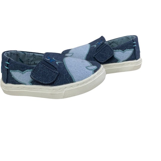 Toms Luca Blue Whale Shoes Size 5