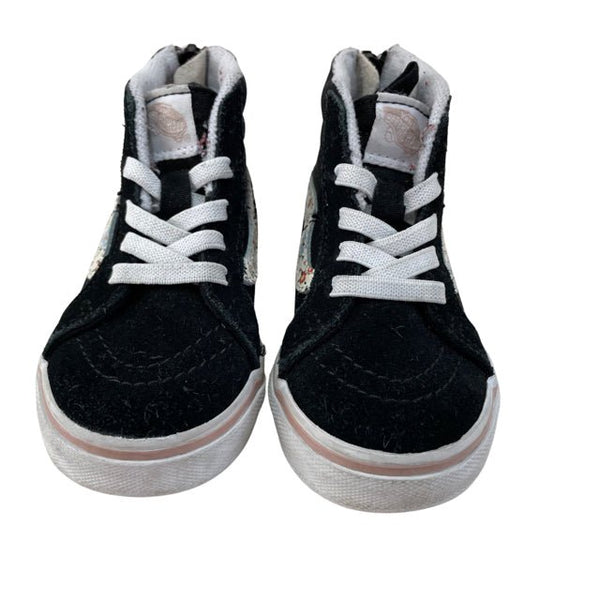 Vans Black & Ivory Flower Pattern High Top Sneakers - Size 5.5 - Bounce Mkt