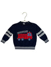 Baby Gap Navy Firetruck Cotton Sweater - Size 6-12 Mo
