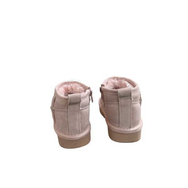 Cushonaire Pink Faux Shearling Mini Boots - Size 10