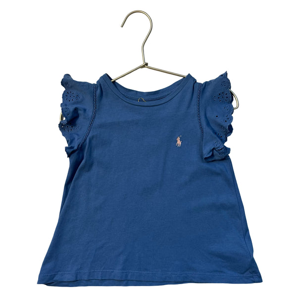 Polo Ralph Lauren Blue Eyelet T-Shirt - Size 3