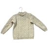 Aran Ivory 100% Wool Cable-Knit Sweater - Size 6-7Y