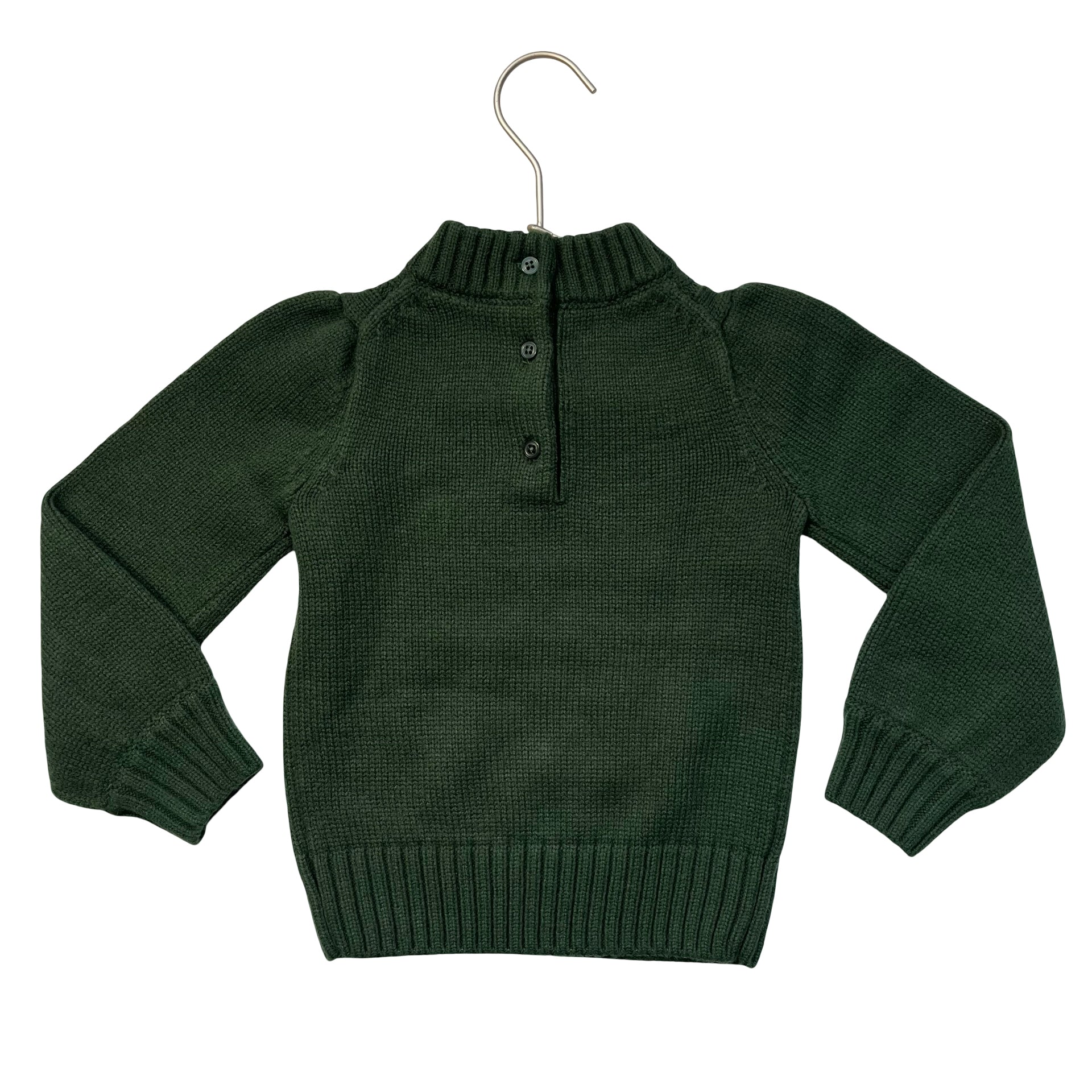 Janie and Jack Green Cable-Knit Sweater - Size 3