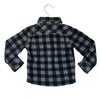 Appaman Gray & Black Check Fleece Button Down Shacket Shirt - Size 5