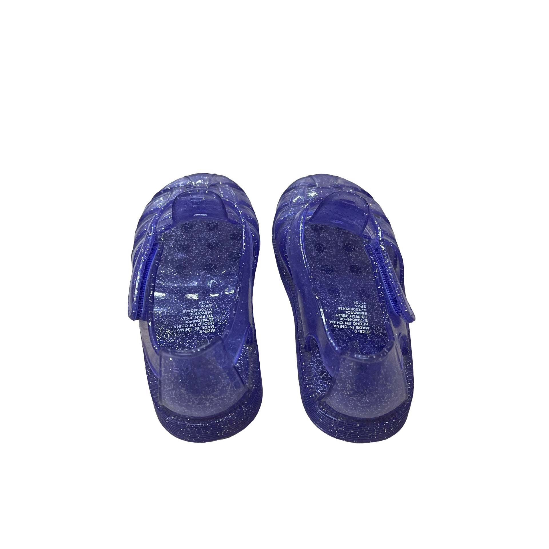 Baby Gap Purple Sparkle Closed-Toe Jelly Sandals - Size 9