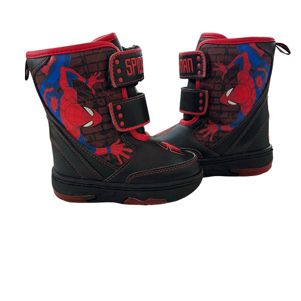 Marvel Spider-Man Black, Red, Blue Light-Up Winter Boots - Size 7