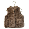 Mini Boden Brown Leopard Print Faux Fur Vest - Size 5-6Y