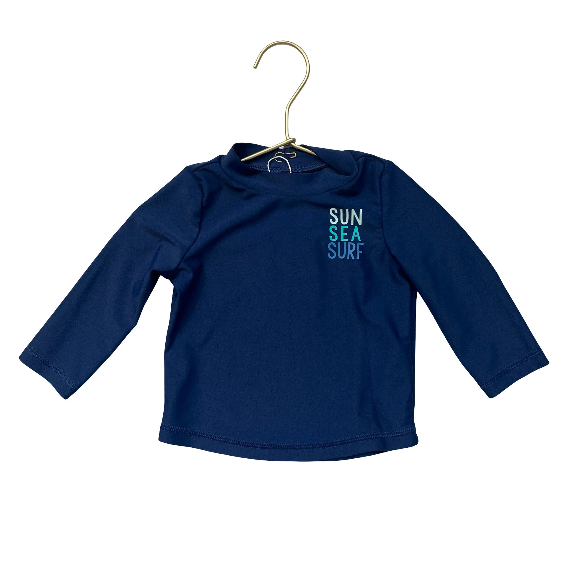 Carter's Navy 'Sun Sea Surf' Rash Guard - Size 6-9 Mo