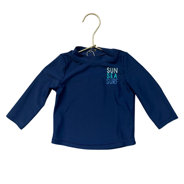 Carter's Navy 'Sun Sea Surf' Rash Guard - Size 6-9 Mo