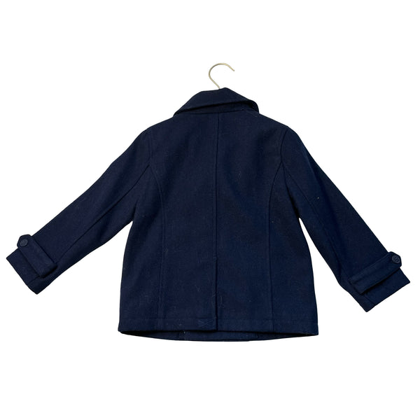 Janie and Jack Navy Wool-Blend Peacoat - Size 3-4