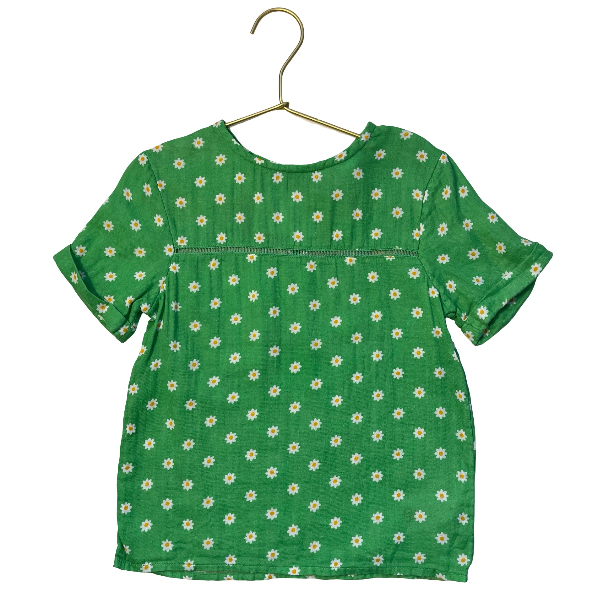 Kite Green Daisy Print Top - Size 6Y