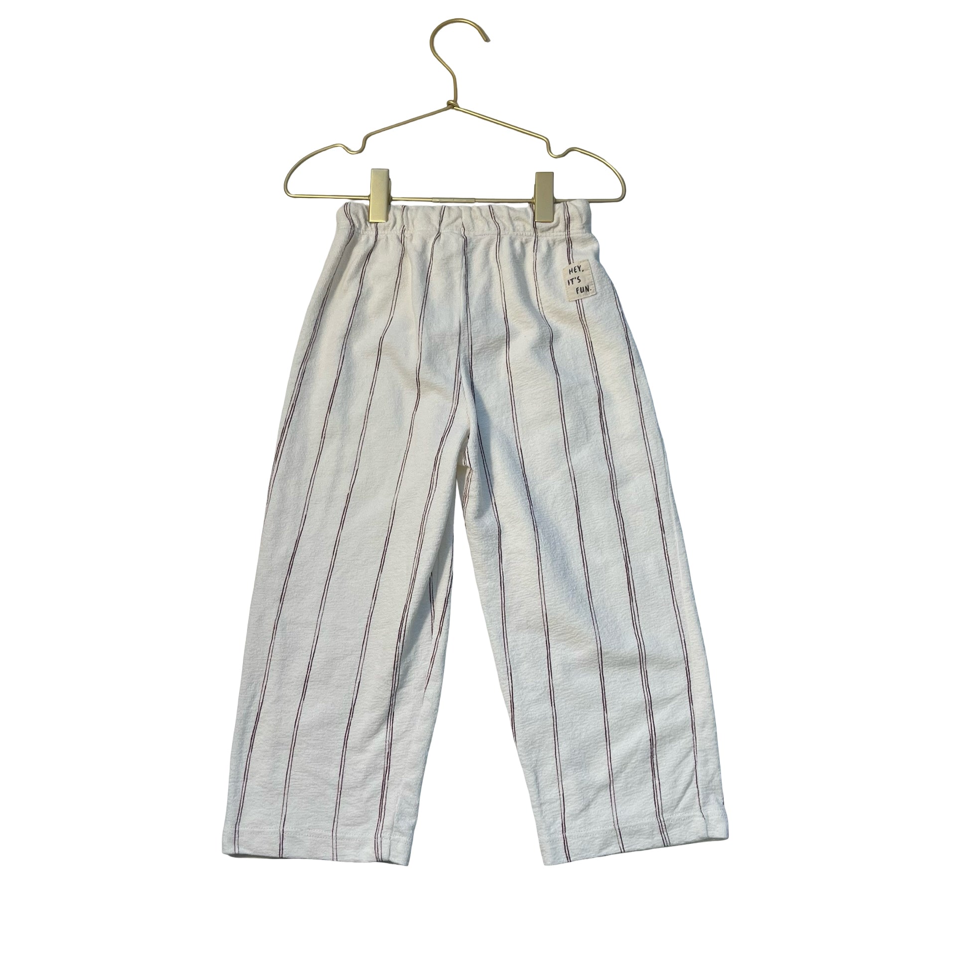 Zara Ivory & Brown Striped Pants - Size 4
