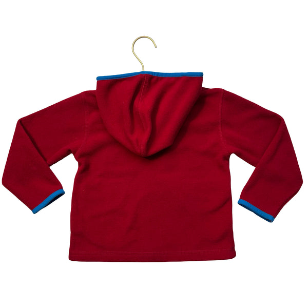 The Black Dog Red Fleece Hooded Jacket - Size 2T