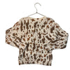 Bonton Ivory & Brown Tie-Dye Cable-Knit Sweater - Size 6