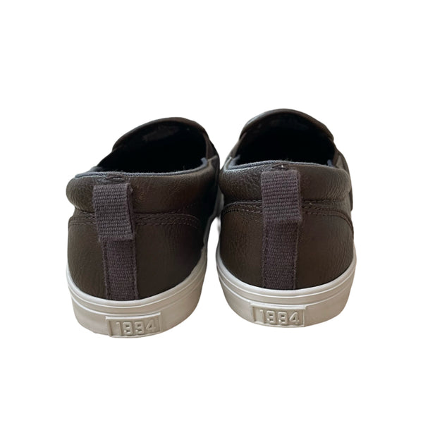 Old Navy Brown Faux Leather Slip-On Sneakers - Size 11