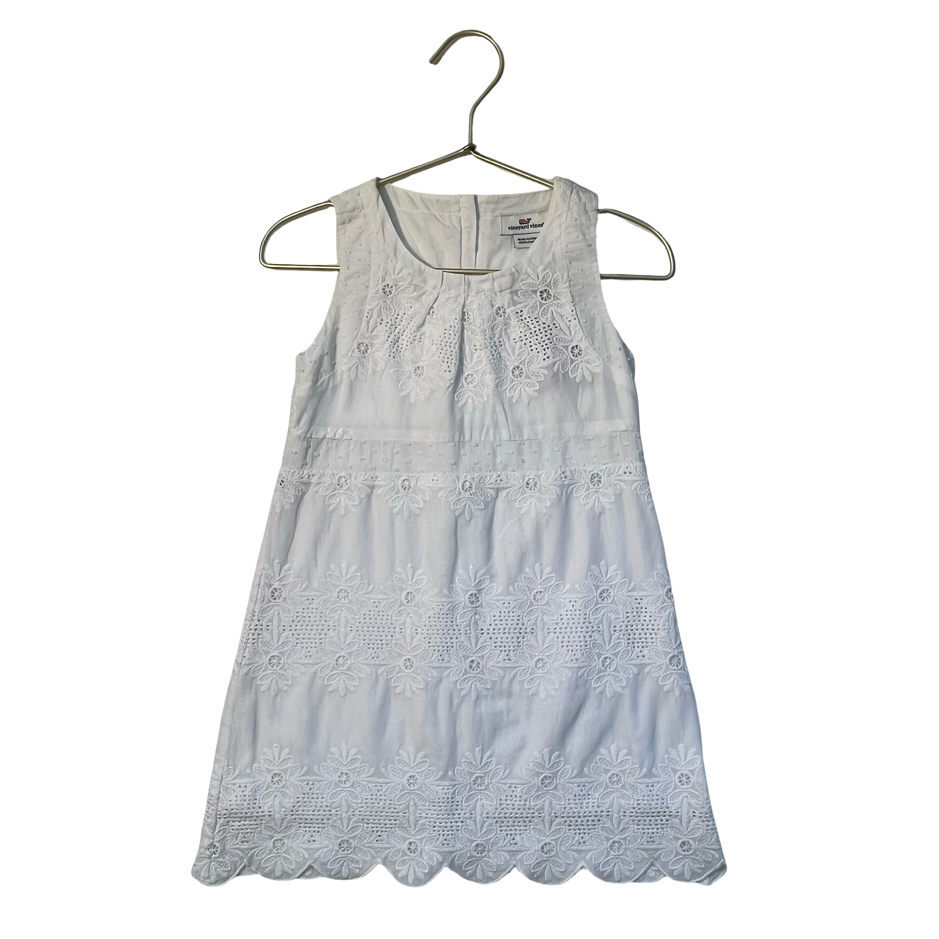 Vineyard Vines White Embroidered Dress - Size 4T