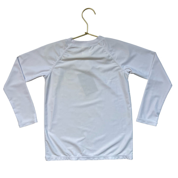 Feather 4 Arrow White Rash Guard - Size 6