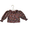 Lali Plum Flower Print Brushed Cotton Blouse - Size 2