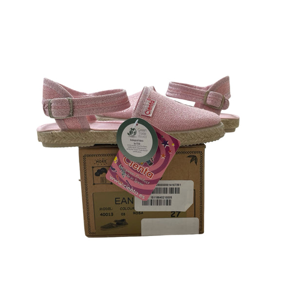 Cienta Metallic Pink Valenciana Espadreille New with Tags in Box - Size 27 (10)