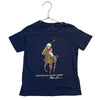 Polo Ralph Lauren Navy Polo Bear Playing Polo T-Shirt - Size 4