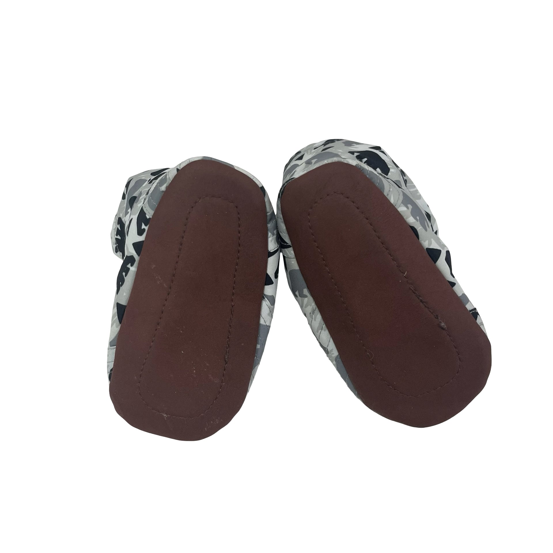 Jan & Jul Gray Bear Print Faux-Fur Lined Soft-Sole Winter Booties - 12-18 Mo