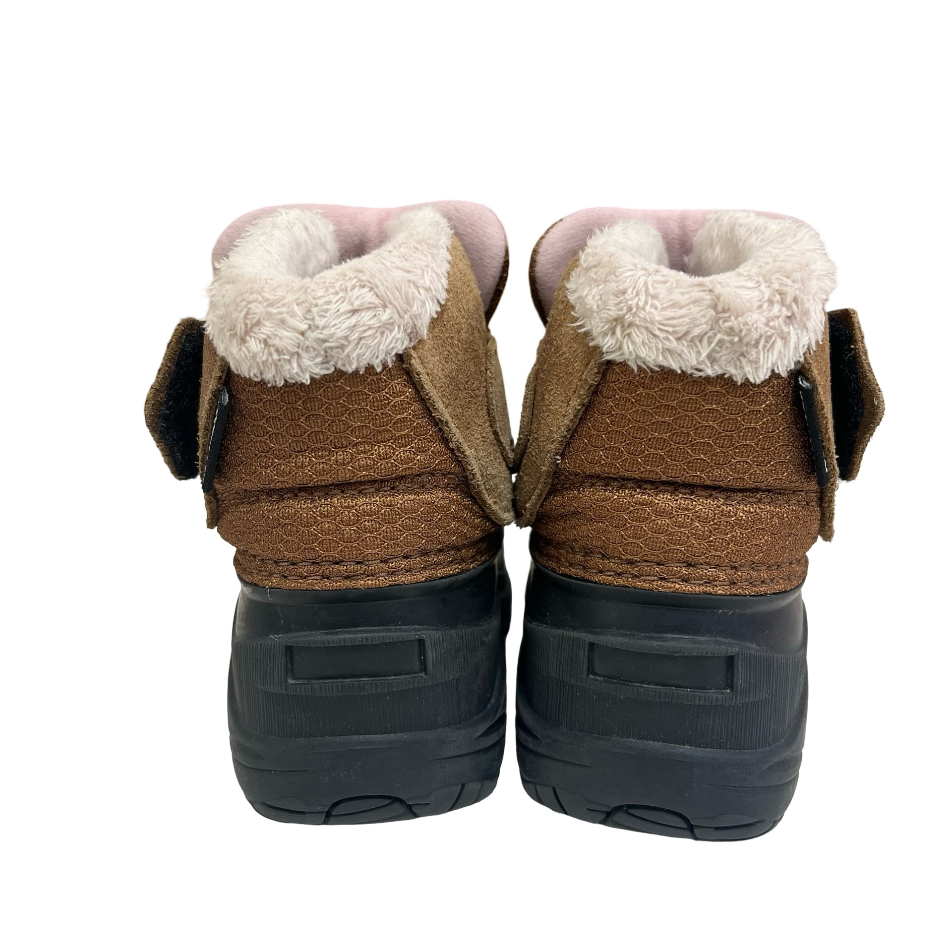 North Face Waterproof Brown & Pink Winter Boots - Size 6