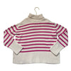 Gap Kids Ivory & Pink Striped Cotton Turtleneck Sweater - Size M 8