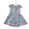 Doen Ivory & Blue Floral Silk-Blend Dress - Size 6