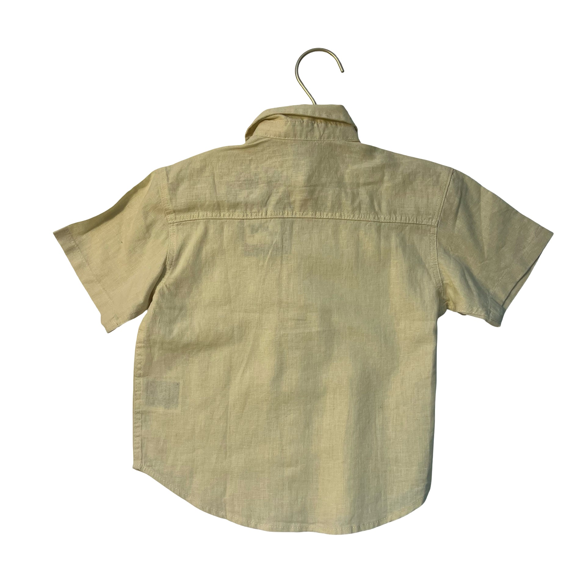 H&M Yellow Linen-Cotton Button Down Shirt - Size 3T