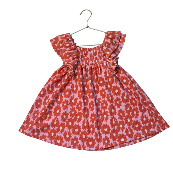 Zara Pink Flower Print Dress - Size 3-4