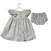 Quincy Mae Ivory & Gray Floral Dress & Bloomers - Size 4-5Y
