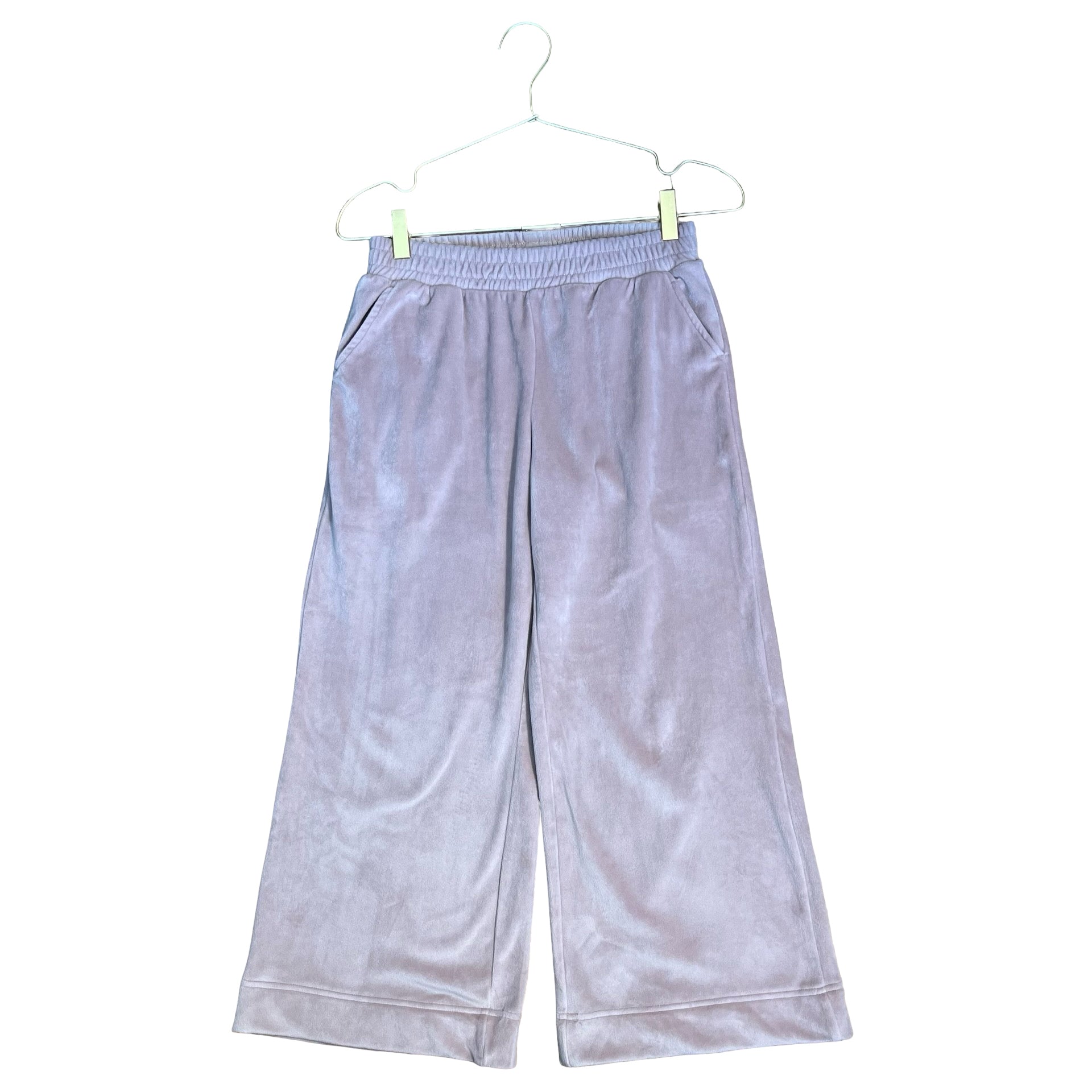 Zella Pale Pink Velour Wide-Leg Pants - Size M 8-10