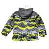 Columbia Omni-Heat Gray, Black, Neon Green Hooded Winter Jacket - Size M 10-12