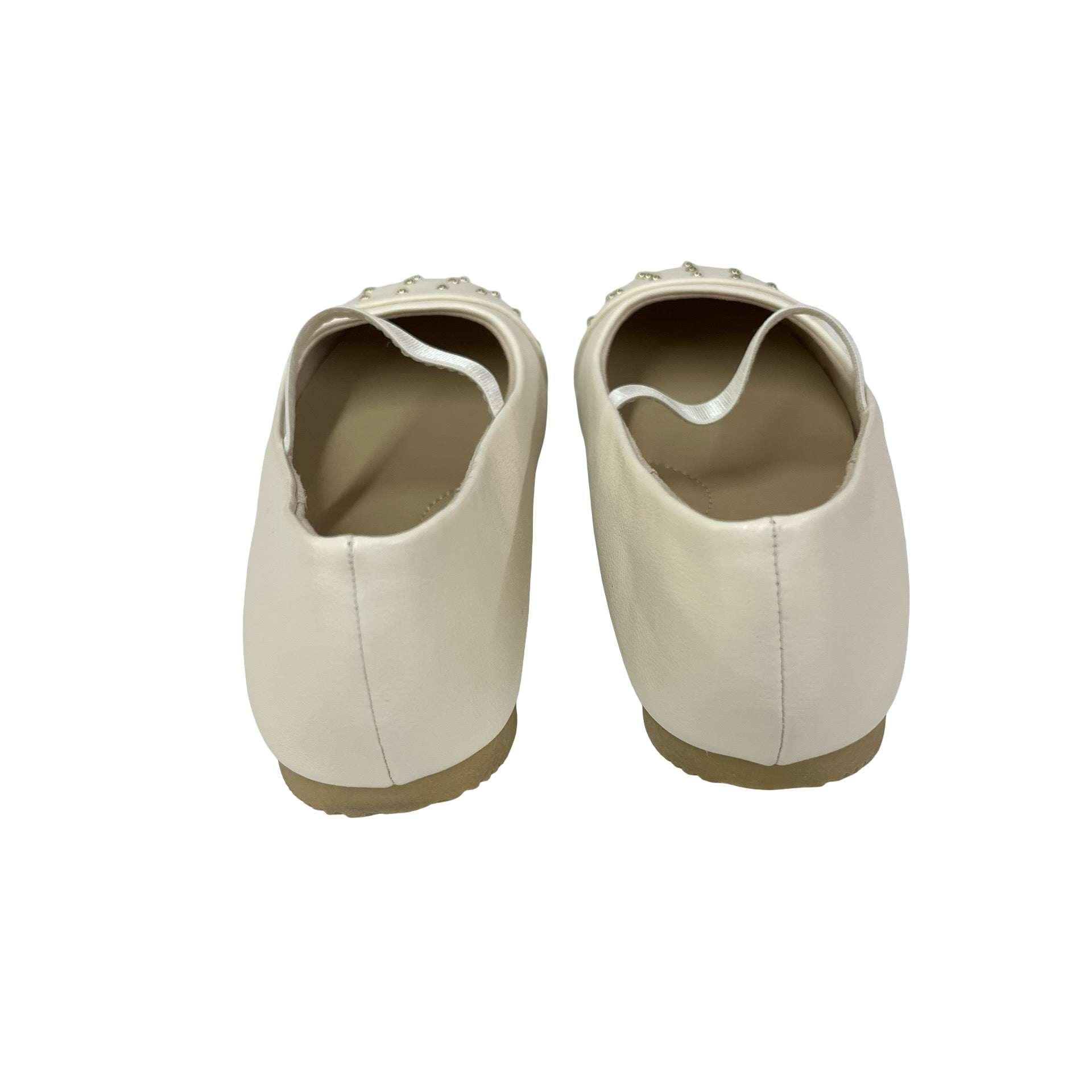 Cat & Jack Ivory & Gold Studded Shoes - Size 10