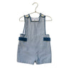 Henry Duvall Blue Herringbone & Corduroy Shortalls - Size 18-24 Mo