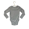 Nordstrom Gray Ribbed Onesie Bodysuit - Size 18-24 Mo