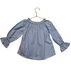 Peek Navy Striped Embroidered Blouse - Size 2T