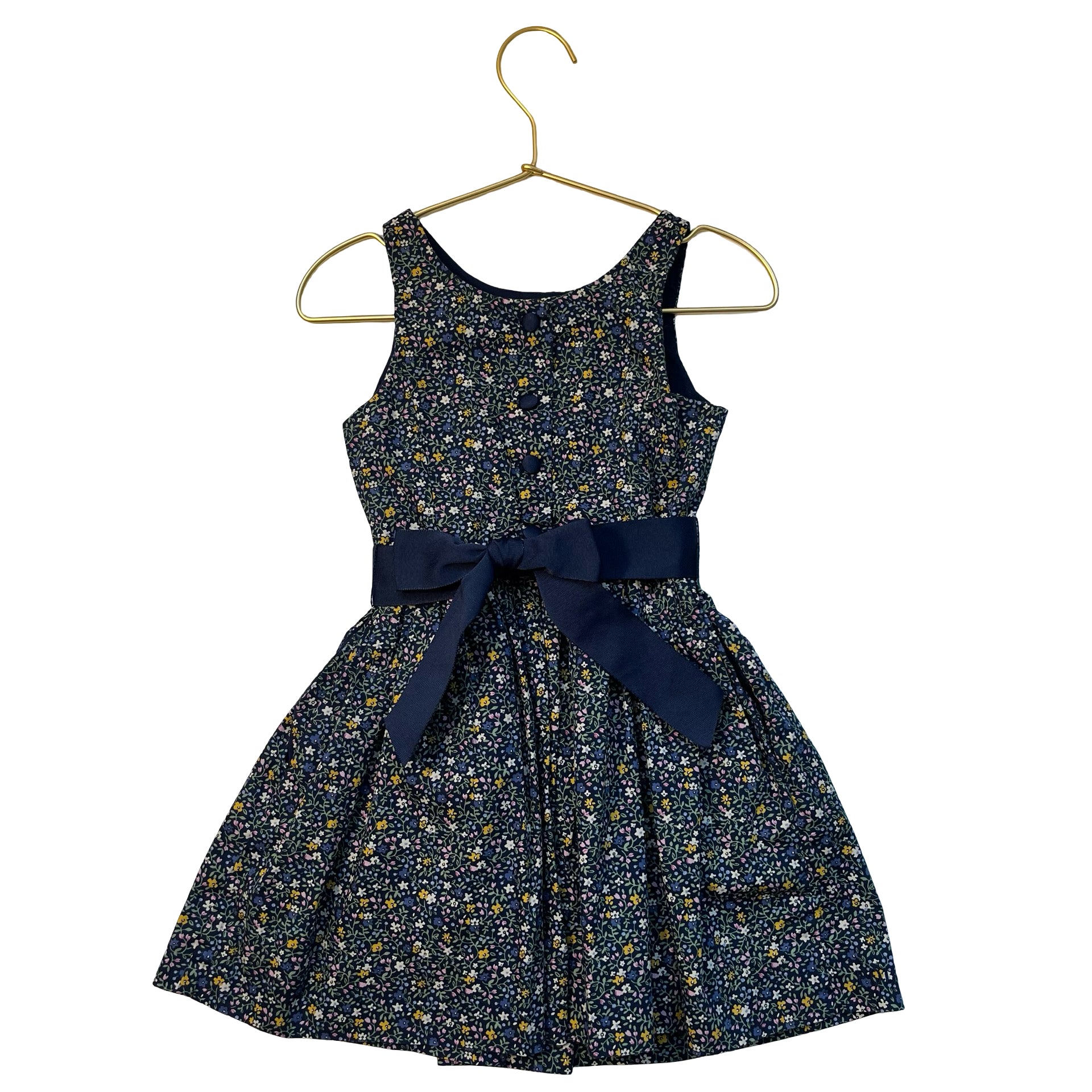 Polo Ralph Lauren Navy Floral Belted Dress - Size 3