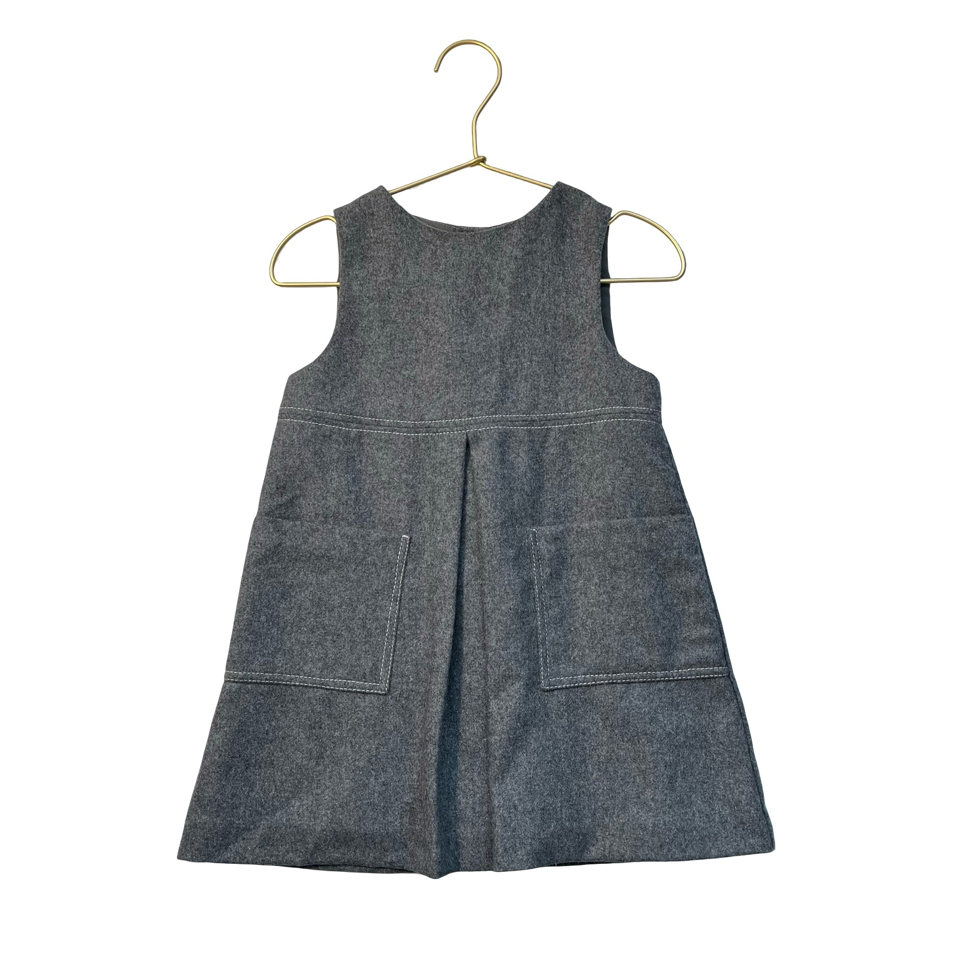 Jacadi Gray Flannel Dress - Size 36 Mo