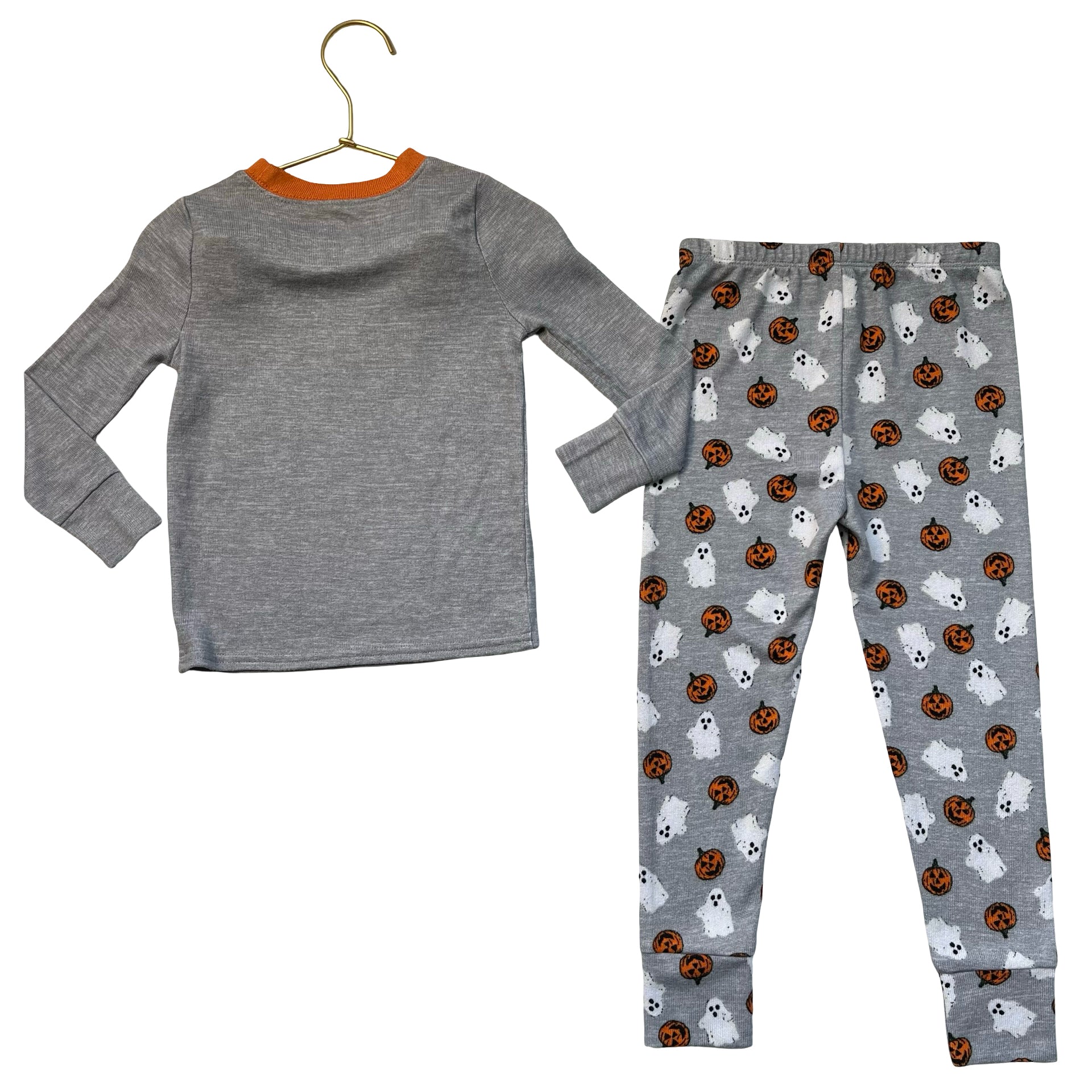 Rae Dunn Gray 'Boo Crew' Pumpkin & Ghost PJs - Size 4T