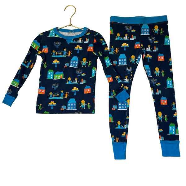 Target Navy Hanukkah 2 Piece PJ Set - Size 4