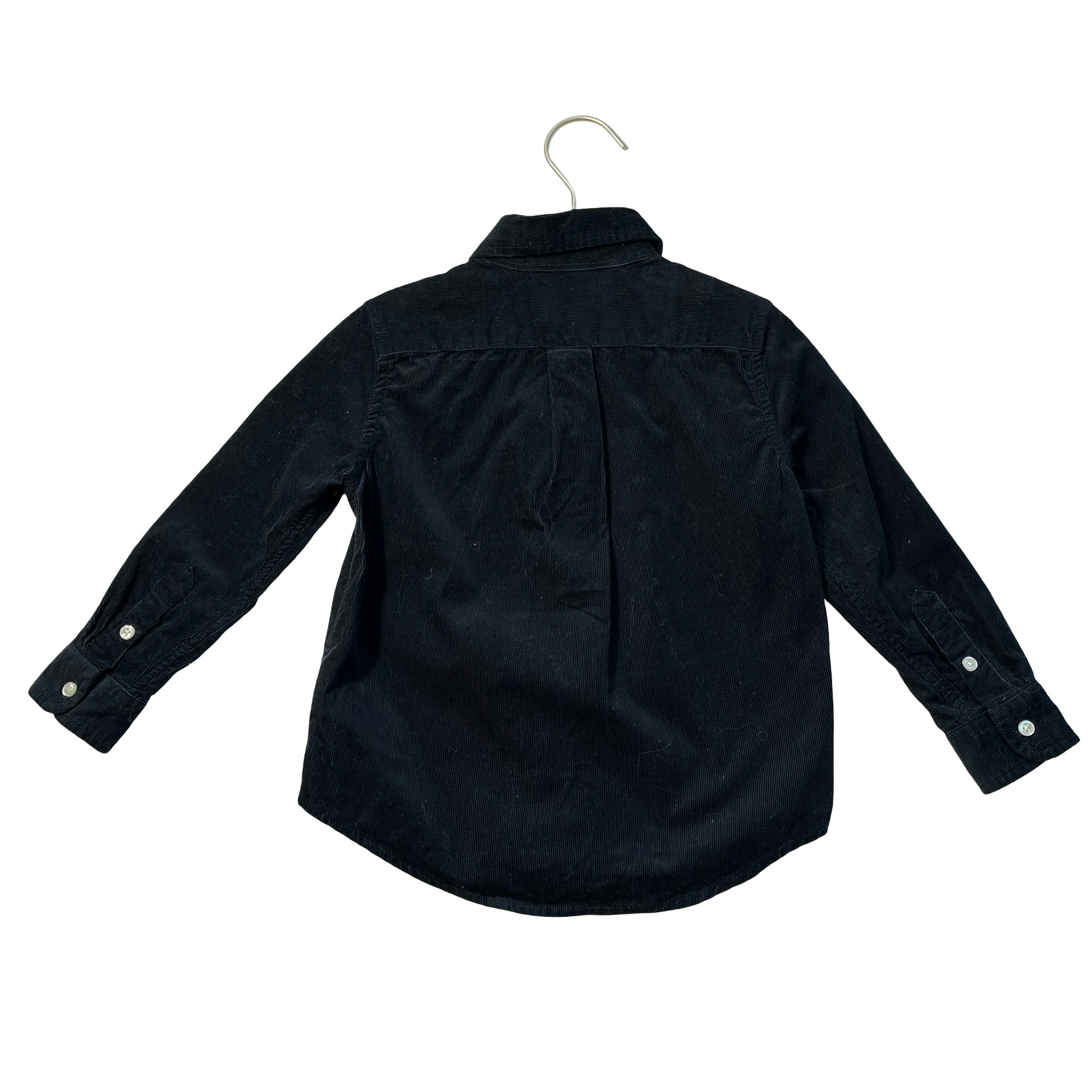 Polo Ralph Lauren Ski Polo Bear Black Corduroy Button Down Shirt - Size 3